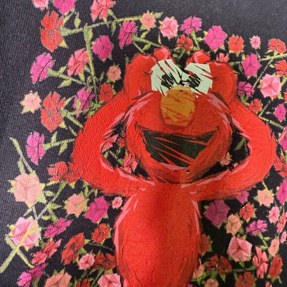 Vintage Champion XL Elmo Floral Meadow Graphic Print Shirt Sesame Workshop F-10 - Picture 4 of 8